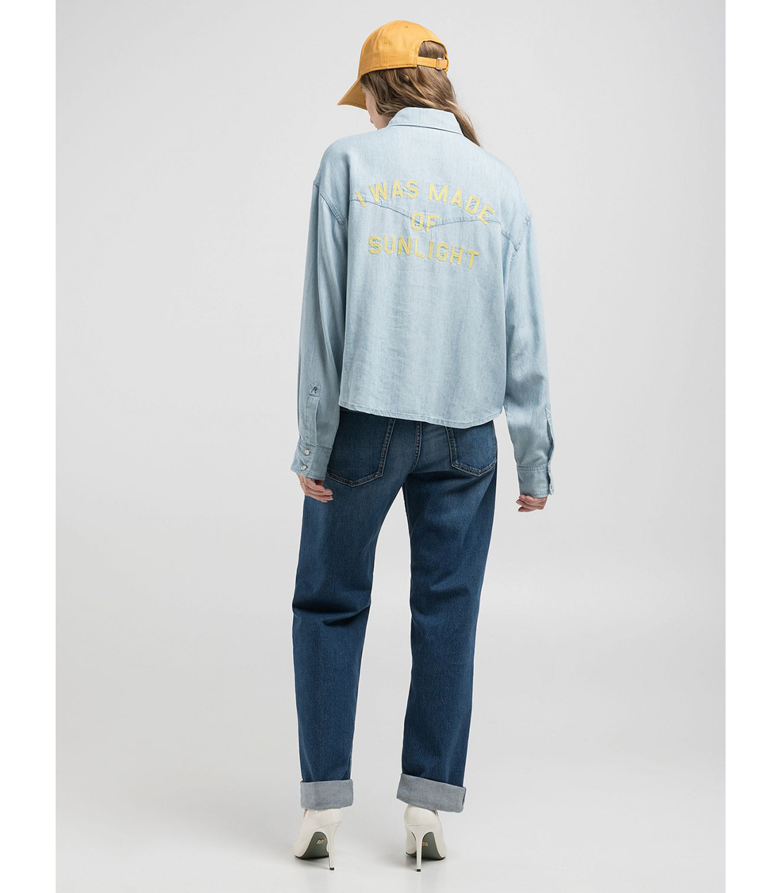 BOXフィットレタリングデニムシャツ 詳細画像 ライトブルー 3